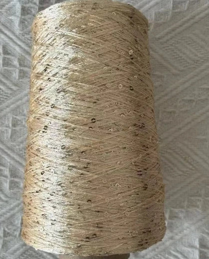 Filato Ice Silk con paillettes 500 g – Yarn mercerizzato con sequin per lavori a uncinetto, maglieria decorativa e top scintillanti