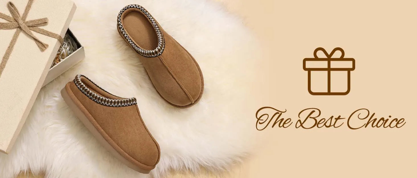 Slippers fuzzy donna 2025 in vera pelle scamosciata con memory foam – pantofole casa / outdoor antiscivolo inverno