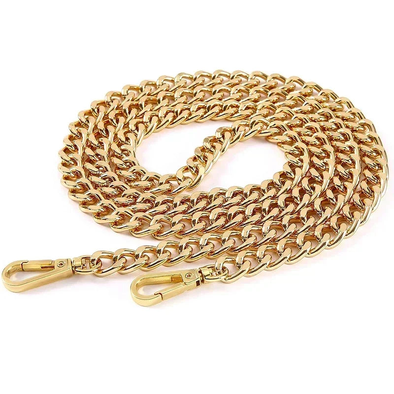 Catena 120 cm in Alluminio/Metallo per Borsa – Tracolla Fai-da-Te Staccabile per Borse Intrecciate, Accessori
