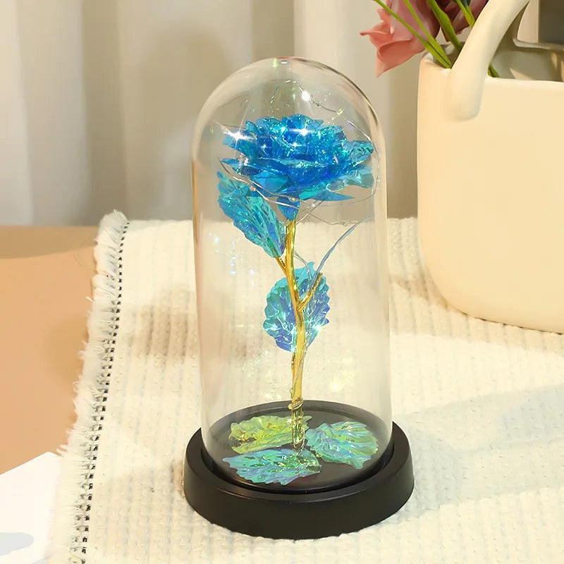 Rosa Eterna LED in Vetro – Fiore Romantico Regalo San Valentino