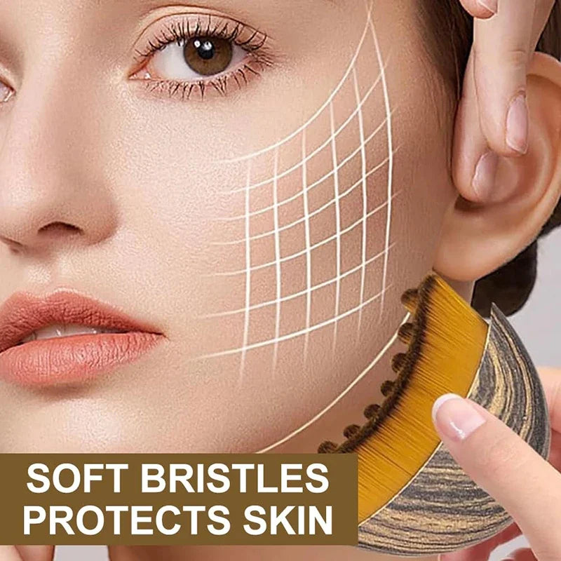 Spazzola Drenaggio Linfatico Viso – Massaggiatore Manuale per Skincare