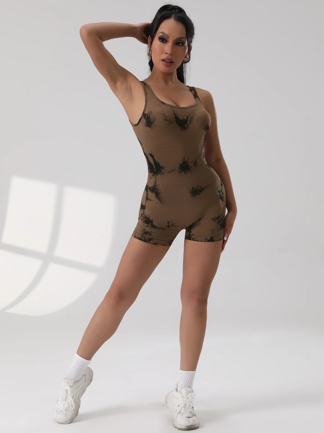 Jumpsuit sportiva donna 2025 – body seamless backless con scollo a U, elegante e funzionale