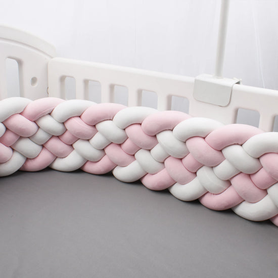 Paracolpi Culla Treccia Intrecciata 300 cm – Cuscino Nodo Protettivo per Lettino Neonati