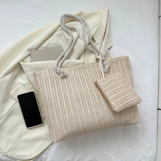 Borsa Tote Donna in Paglia Grande Capacità – Stile Boho Estivo