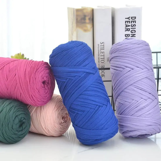 Set 3 gomitoli cloth yarn tessuto – filo intrecciato spesso per borse, tappeti, uncinetto e fai-da-te 2025