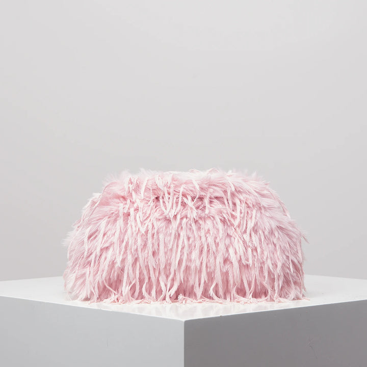 Clutch Y2K “Dopamine Style” in peluche candy-color – borsa da sera / clip bag fashion