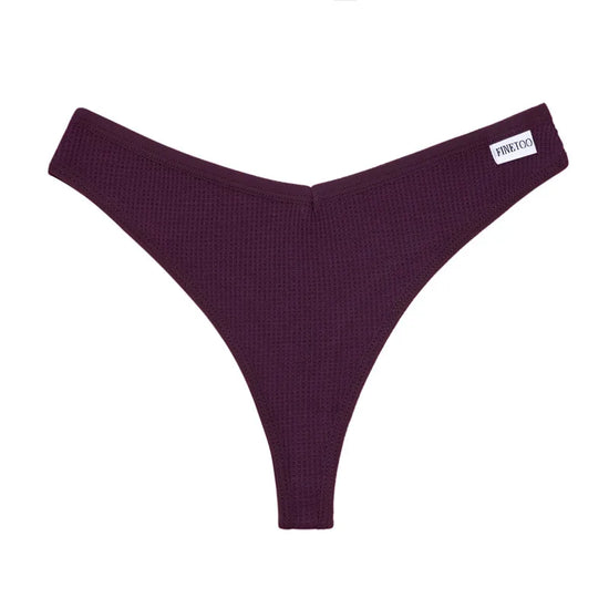 Set 3 pezzi perizomi donna G-string in cotone waffle a vita bassa – underwear sexy comfort quotidiano