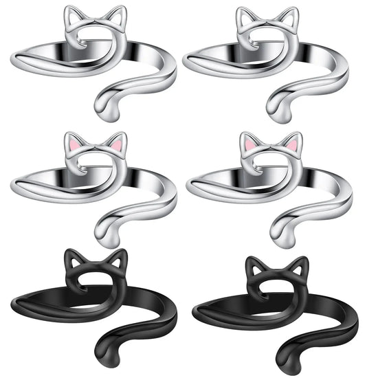 Set 2 ring guida filo regolabili per uncinetto/maglia – anello regolabile finger yarn guide / thimble per tensione costante