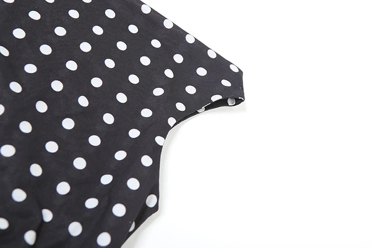 Weird Puss Polka Dots Print T-Shirts Women Summer Trend Skew Collar Off Shoulder Backless Street Fashion Trend Ruched Crop Tops