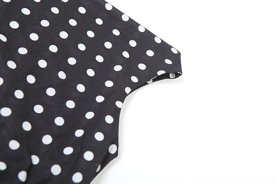 Weird Puss Polka Dots Print T-Shirts Women Summer Trend Skew Collar Off Shoulder Backless Street Fashion Trend Ruched Crop Tops