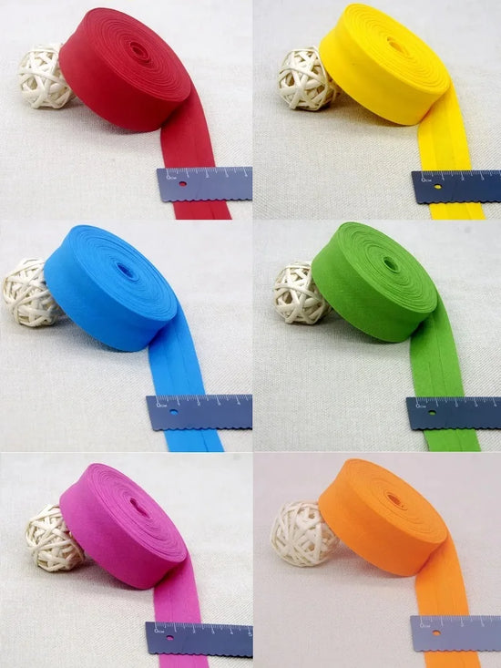 Nastro bias binding cotone 25 mm · rotolo 30 metri – rifiniture, bordi e accessori cucito fai-da-te