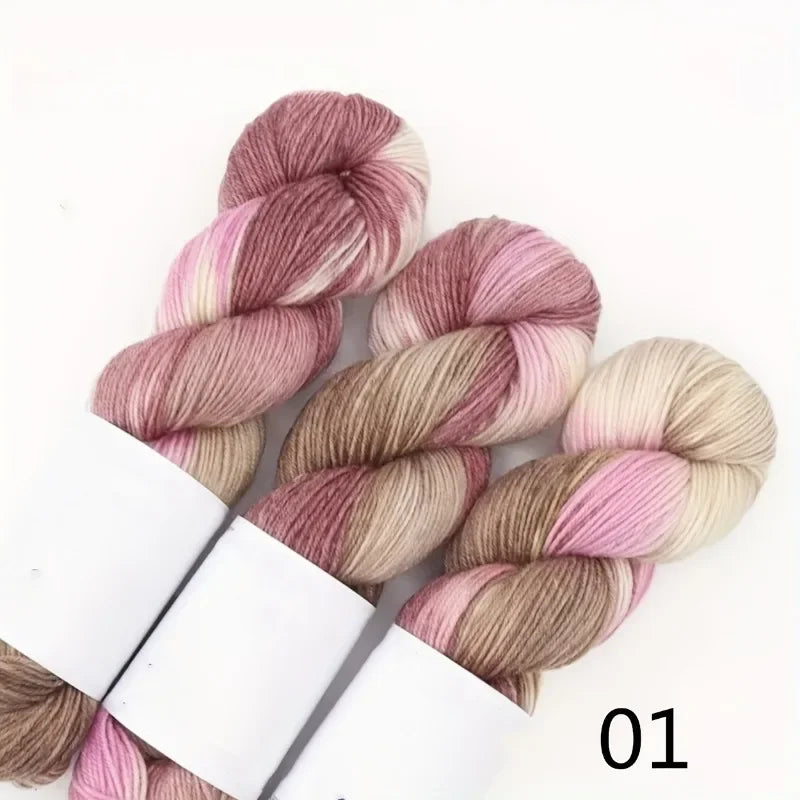 Set 3 × 100 g Lana Multicolore Sfumata – Filato Gradient per Maglieria e Uncinetto