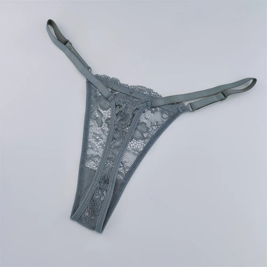 Set 3 Perizomi in Pizzo Trasparente Donna– Sexy Regolabile
