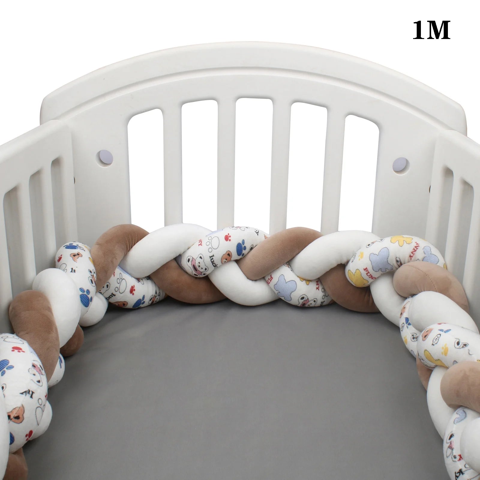 Protezione Culla Neonati Treccia / Nodo – Paracolpi Bumper marshmallow per Lettino 1-4M