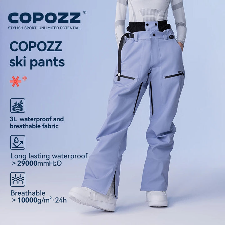 Pantaloni da sci unisex 3L impermeabili e antivento 2025 – snow-pants tecnico da snowboard e montagna