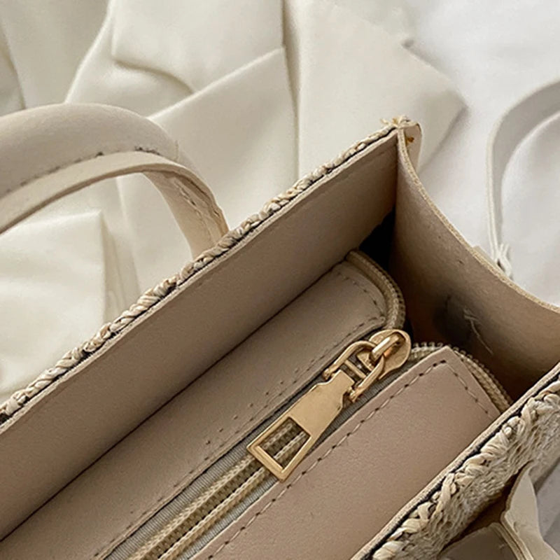 Borsa Tracolla Donna in Paglia Intrecciata – Stile Casual