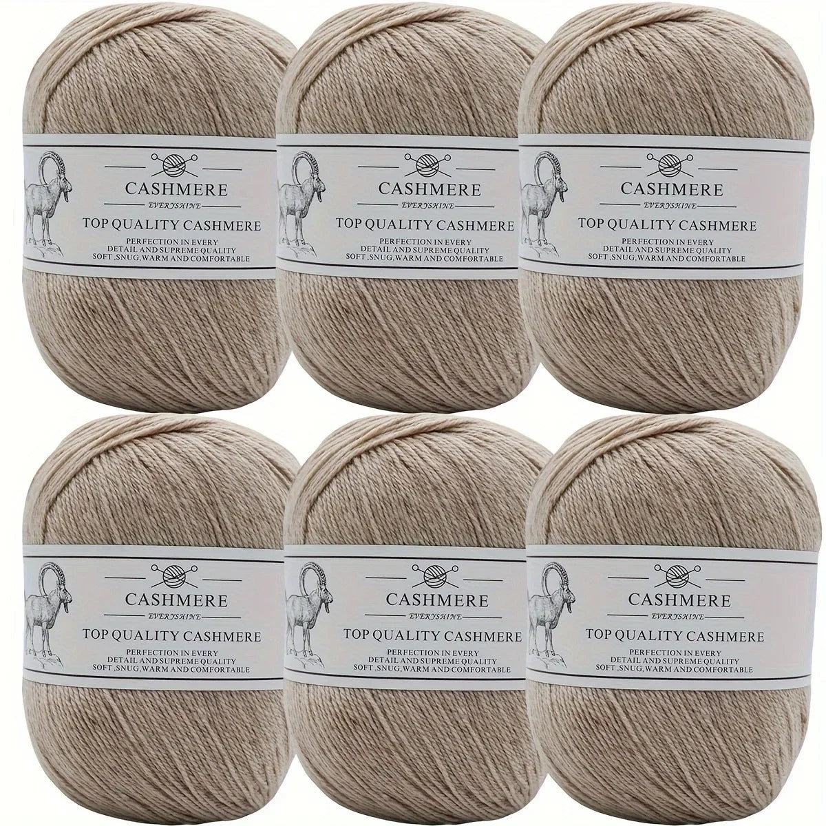 Set 6 gomitoli filo cashmere donna – Lana alta qualità per maglioni, sciarpe, cappelli e progetti fai-da-te