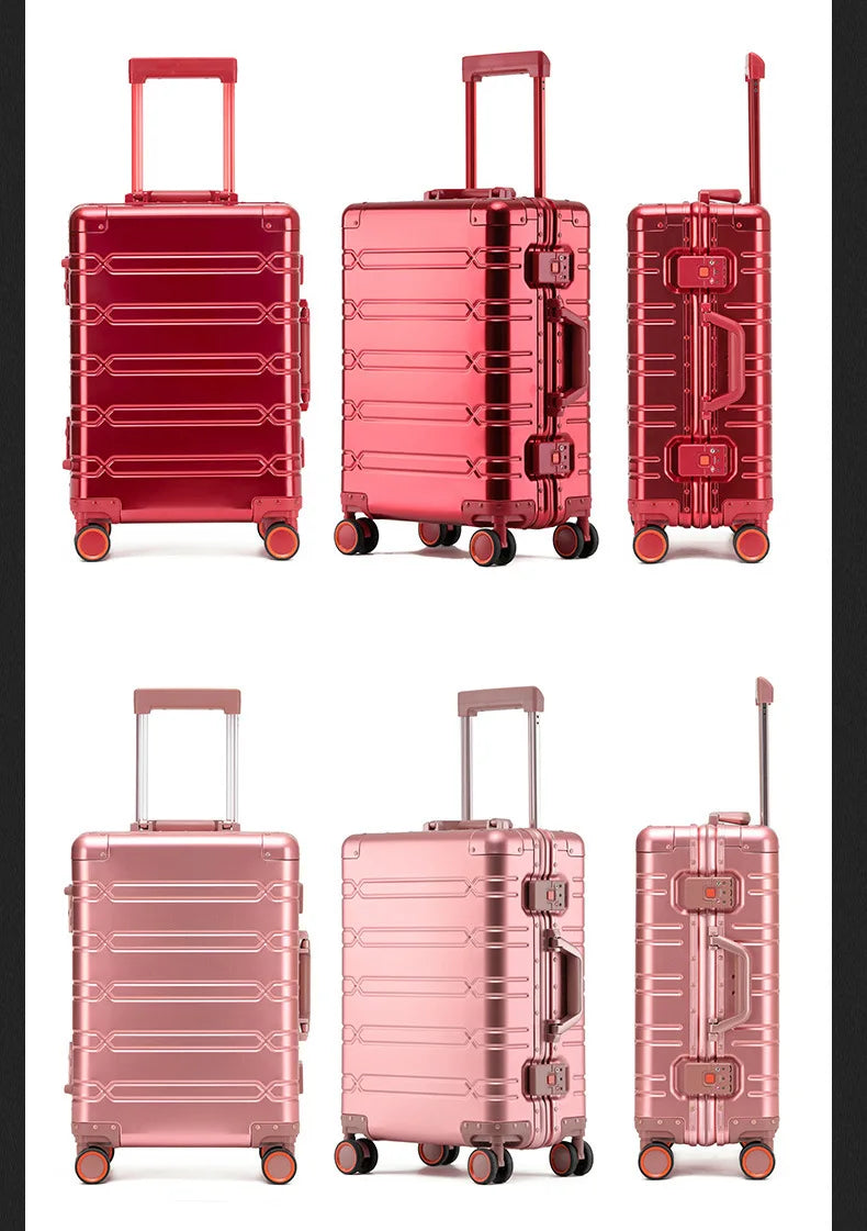 Valigia 10kg 15kg 20kg in alluminio con ruote 360° e lucchetto TSA – Trolley rigido leggero da cabina e stiva