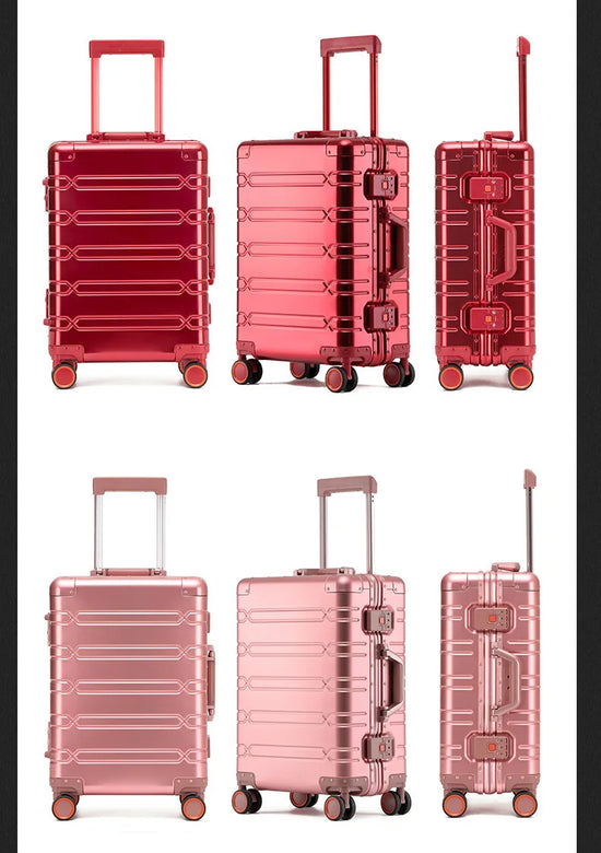 Valigia 10kg 15kg 20kg in alluminio con ruote 360° e lucchetto TSA – Trolley rigido leggero da cabina e stiva