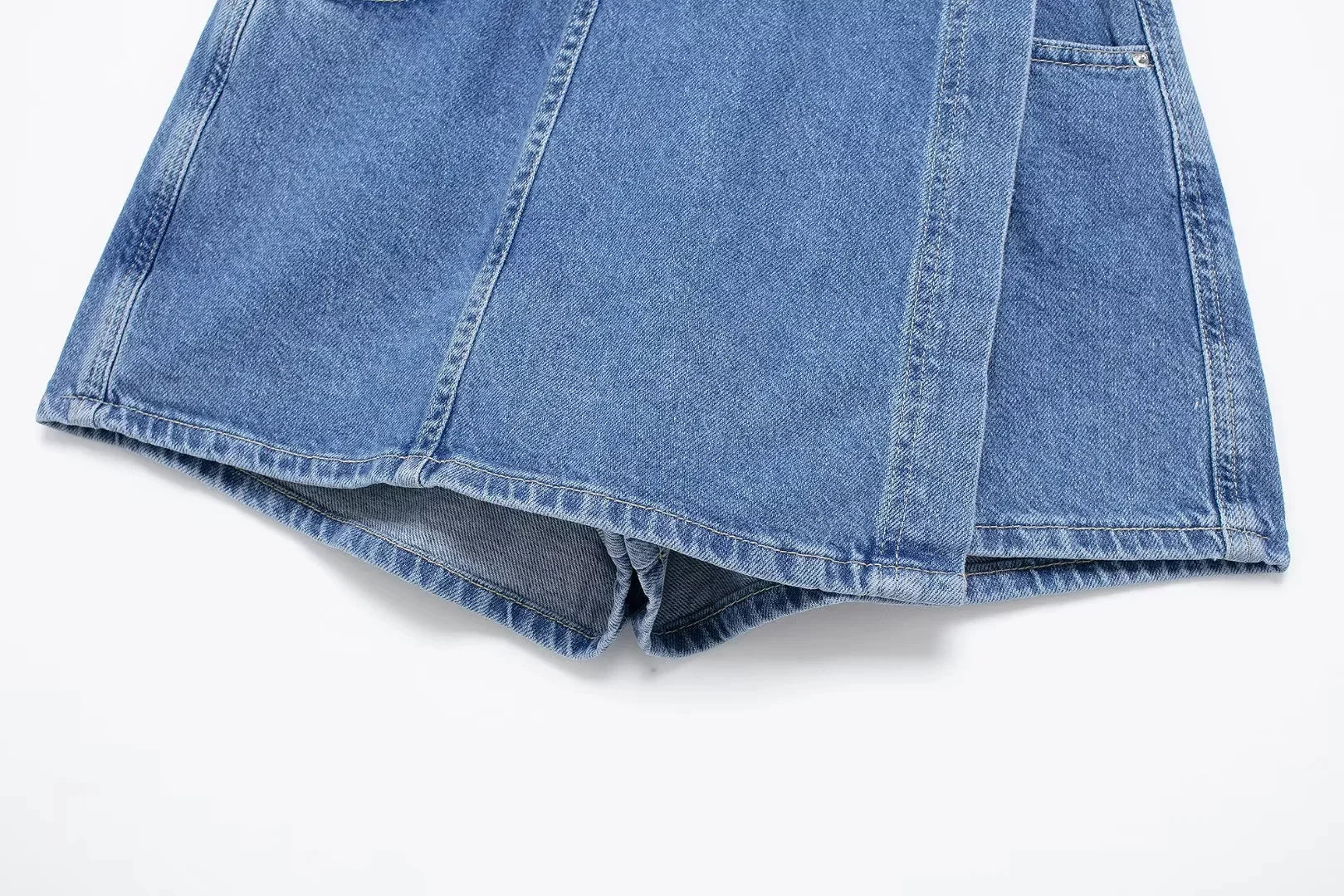 Completo Denim Donna – Set Top e Shorts Elegante Estate