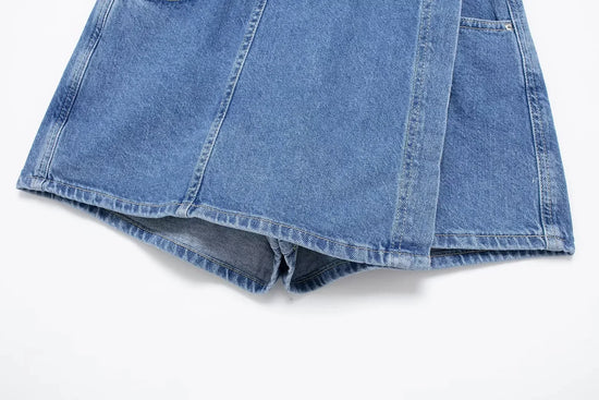 Completo Denim Donna – Set Top e Shorts Elegante Estate