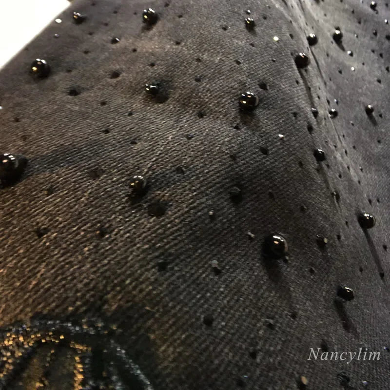 Jeans Donna con Pizzo Nero – Denim Fashion e Moderno