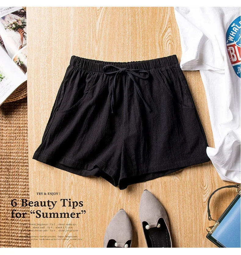 Shorts Donna Vita Elastica con Fiocco – Pantaloncini Casual Sportivi