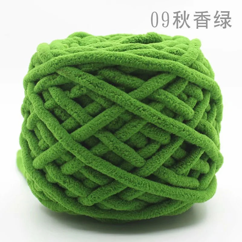 Set 4 pezzi filato chenille cotone 400 g – morbido “ice strip” per coperte, sciarpe e lavori fai-da-te