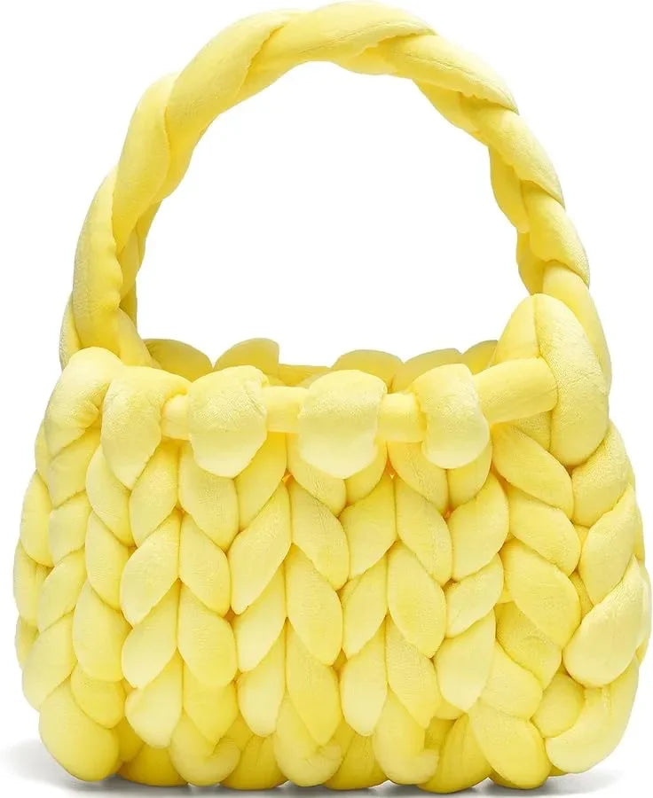 Borsa uncinetto in velluto intrecciato a mano – handbag artigianale unisex disponibile in più colori e dimensioni