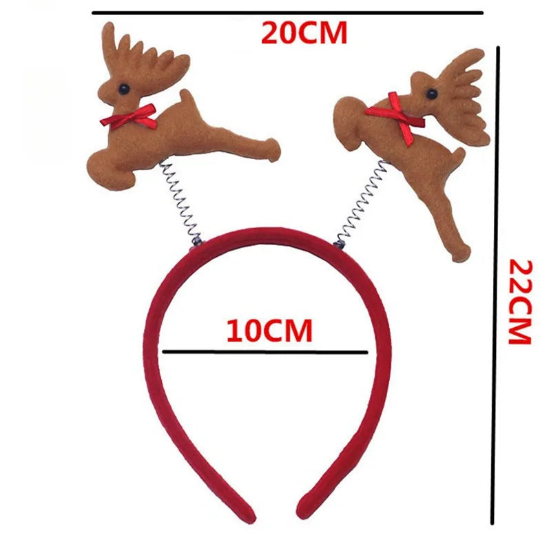 Set 6-12 pezzi cerchietti natalizi da festa – headband a tema Babbo Natale, pupazzo di neve e renna per bambini e adulti