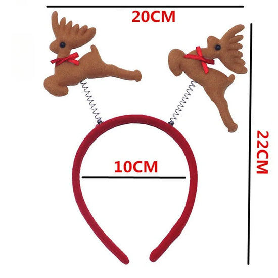 Set 6-12 pezzi cerchietti natalizi da festa – headband a tema Babbo Natale, pupazzo di neve e renna per bambini e adulti