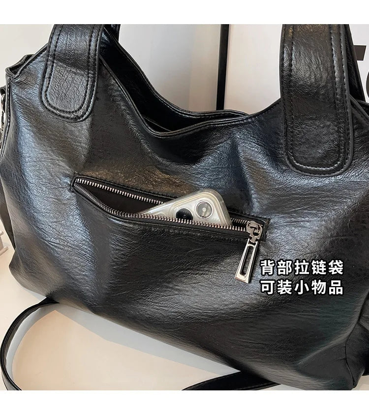 Soft Interior Compartment Shoulder Bags 2025 High Quality Contrasting Colors Bags for Women Fashion Zipper Pu Women's Handbags