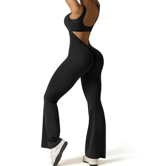 Tuta yoga intera seamless donna – Body atletico con schiena a U, modellante, da allenamento ad alto impatto