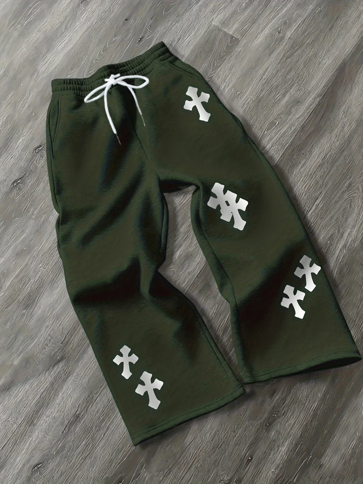 Pantaloni Baggy Uomo con Stampa Grafica e Coulisse - immagine 13