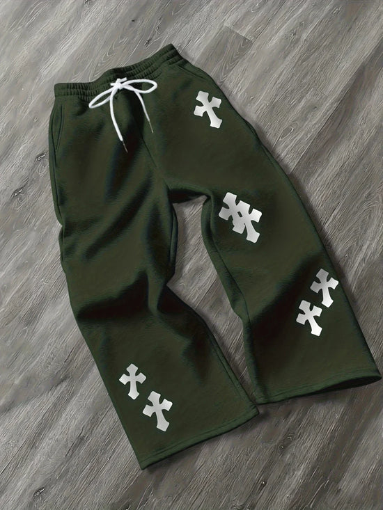 Pantaloni Baggy Uomo con Stampa Grafica e Coulisse - immagine 7