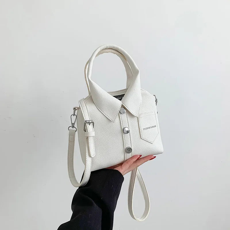 Borsa compatta quadrata in PU – shoulder / crossbody bag con zip, design elegante e di qualità per donna 2025