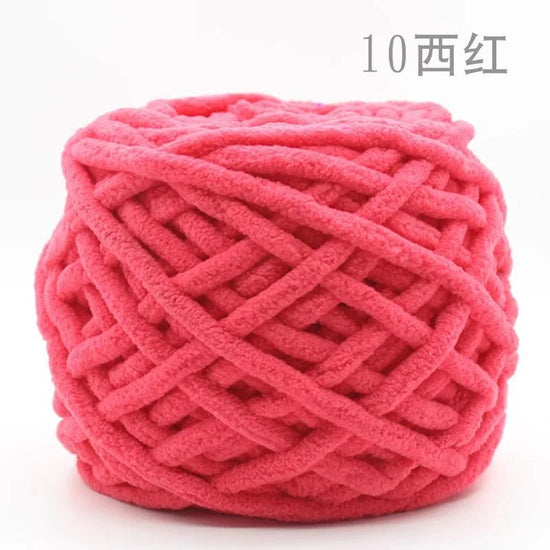 Set 4 pezzi filato chenille cotone 400 g – morbido “ice strip” per coperte, sciarpe e lavori fai-da-te
