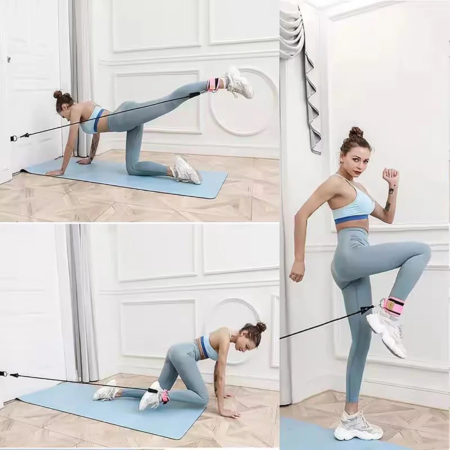 Cavigliere Imbottite Regolabili per Palestra – Cinturini Caviglia per Allenamenti Gambe