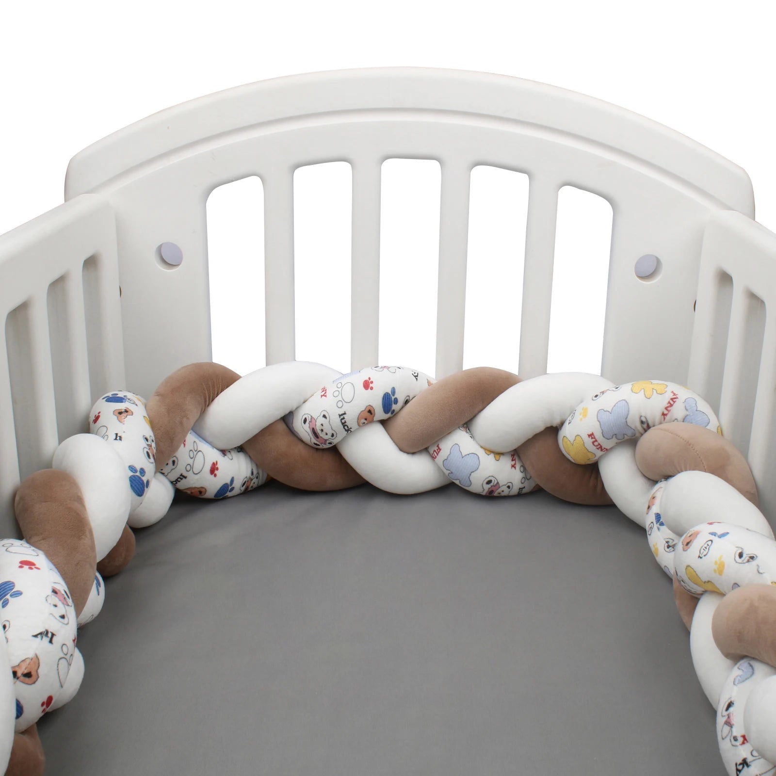 Protezione Culla Neonati Treccia / Nodo – Paracolpi Bumper marshmallow per Lettino 1-4M