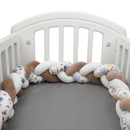 Protezione Culla Neonati Treccia / Nodo – Paracolpi Bumper marshmallow per Lettino 1-4M