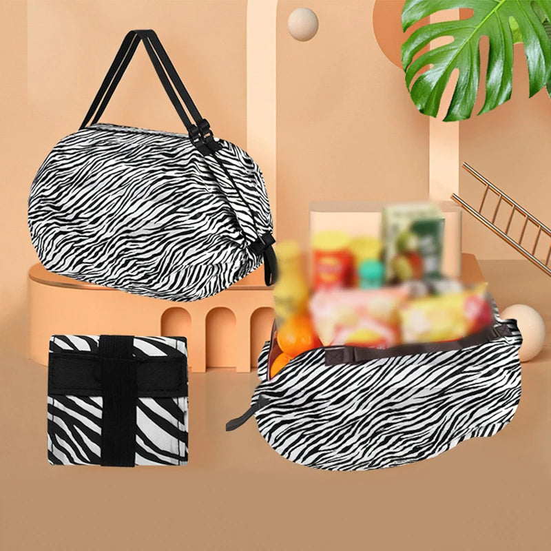 Shopper pieghevole grande capacità in nylon camouflage – Borsa da viaggio riutilizzabile leggera