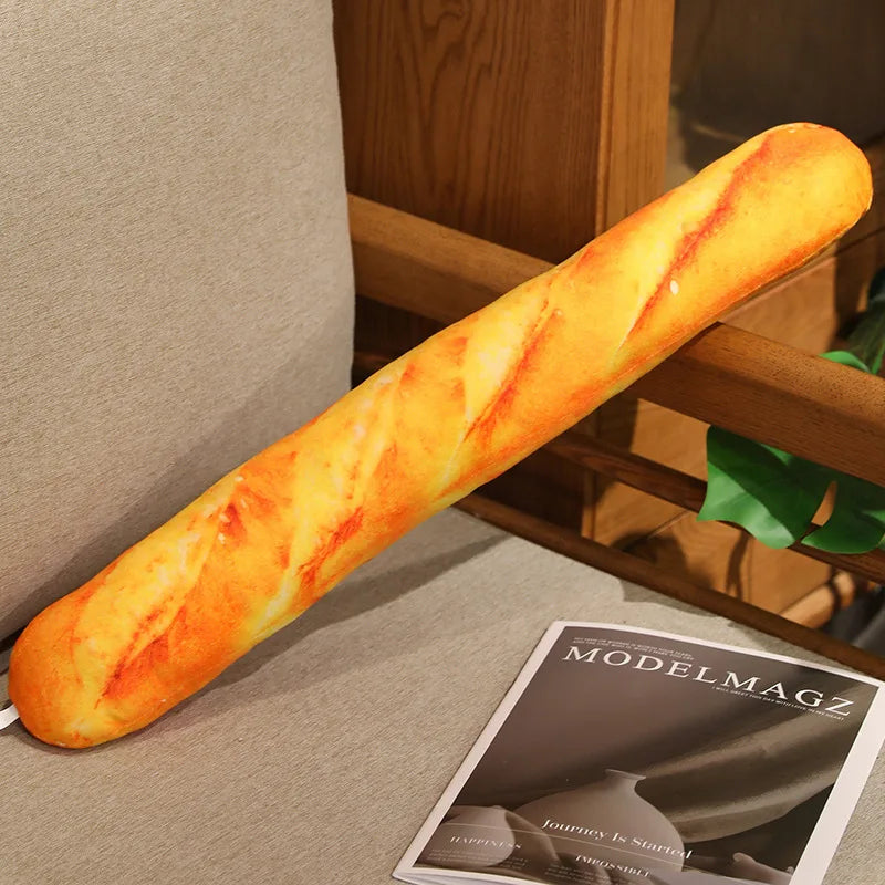 Realistic Bread Plush Pillow Set Croissant Baguette Hot Dog Sofa Decor Soft Comfort Food Themed Cushions For family Birthday Gif