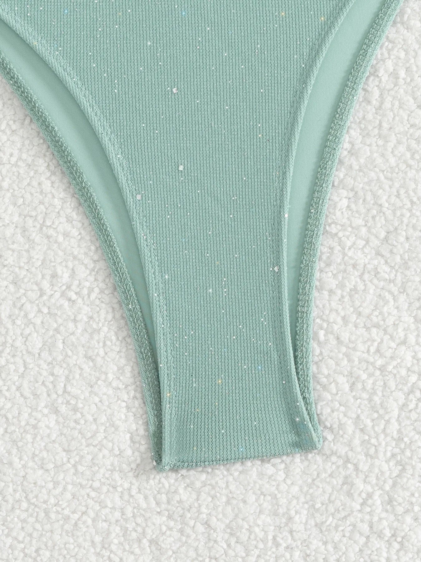 Bikini Nero con Paillettes – Costume Sexy Push Up Brillante