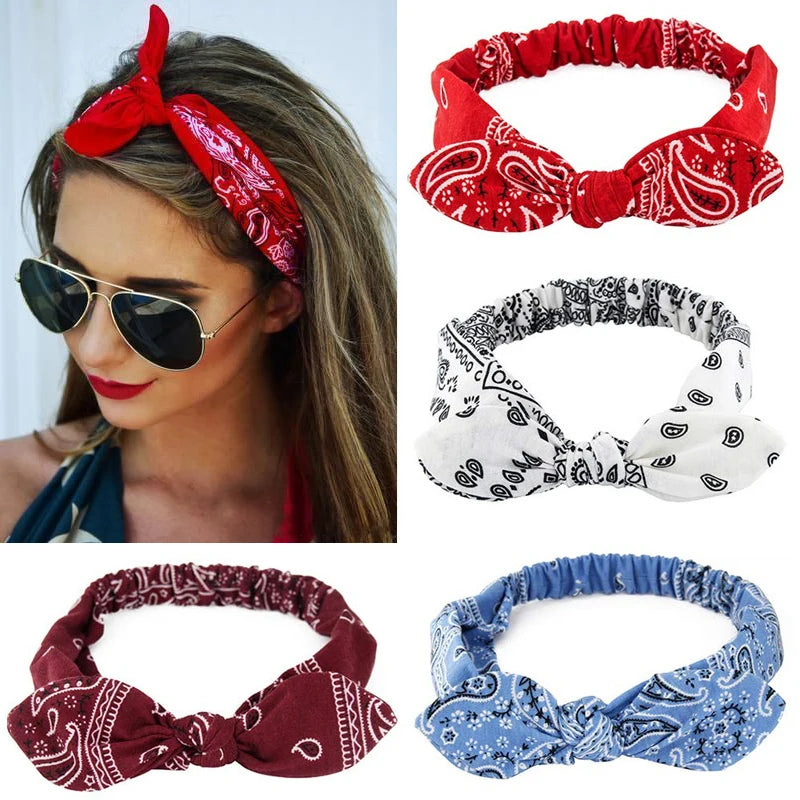 Fascia Capelli Boho Donna – Turbante Elastico con Nodo