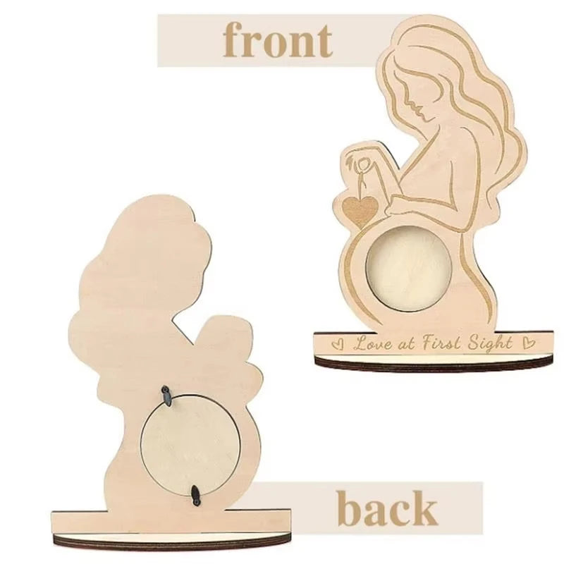 Porta Braccialetto Nascita Neonato – Targhetta Hello World in Legno