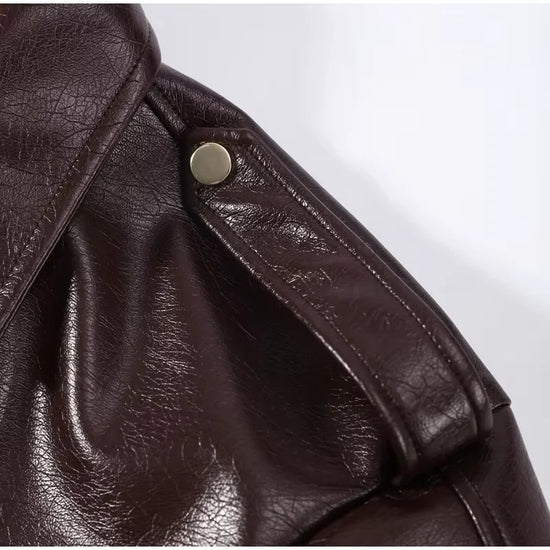 Giacca Biker Donna Effetto Pelle Lucida con Zip – Nero o Rosso