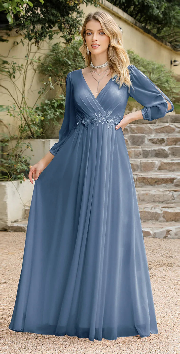 Abito Lungo Elegante da Sera Donna – Spacco con Spalline Sottili