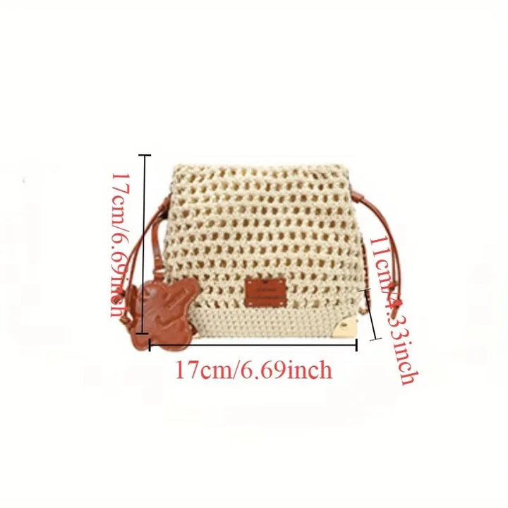 Borsa in Paglia Beige Donna a Tracolla – Estivo Casual Chic