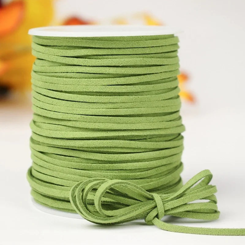 Cordoncino intrecciato in velluto coreano 45 m – Cordone in finta pelle decorazioni fai-da-te,