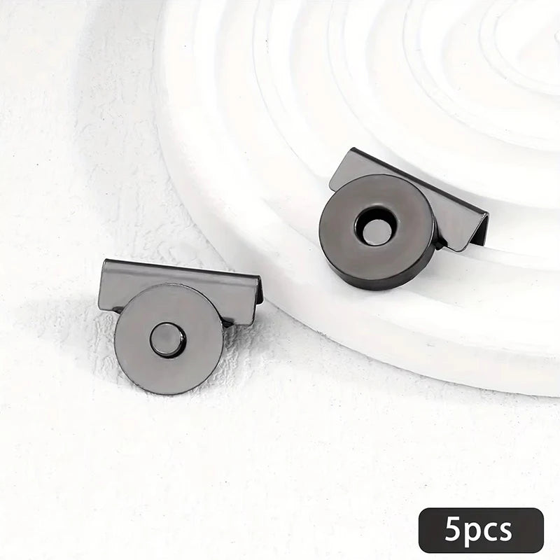 Set 5 Coppie Fermagli Magnetici Metallici Seamless – Snap Button per Chiusura Borse